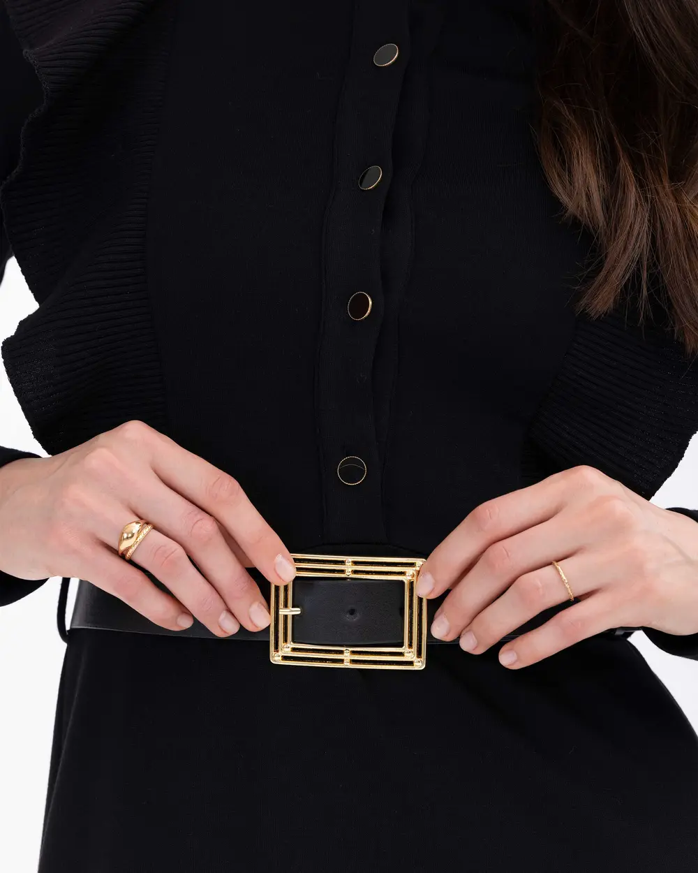 Örme Kumaş Fırfırlı Midi Elbise