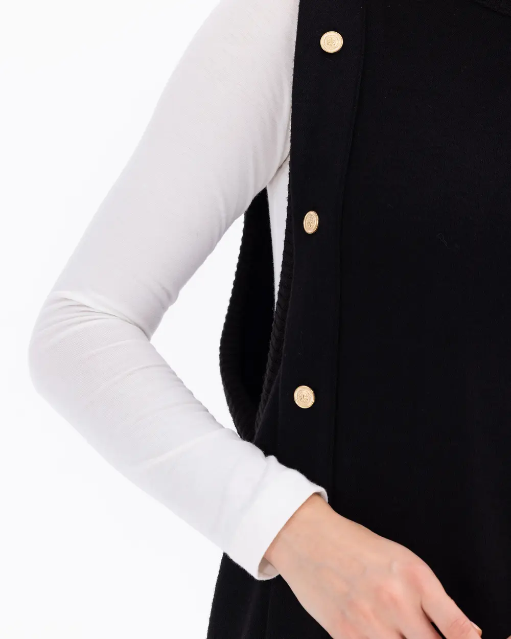 Button Detailed Ribbed Sweater