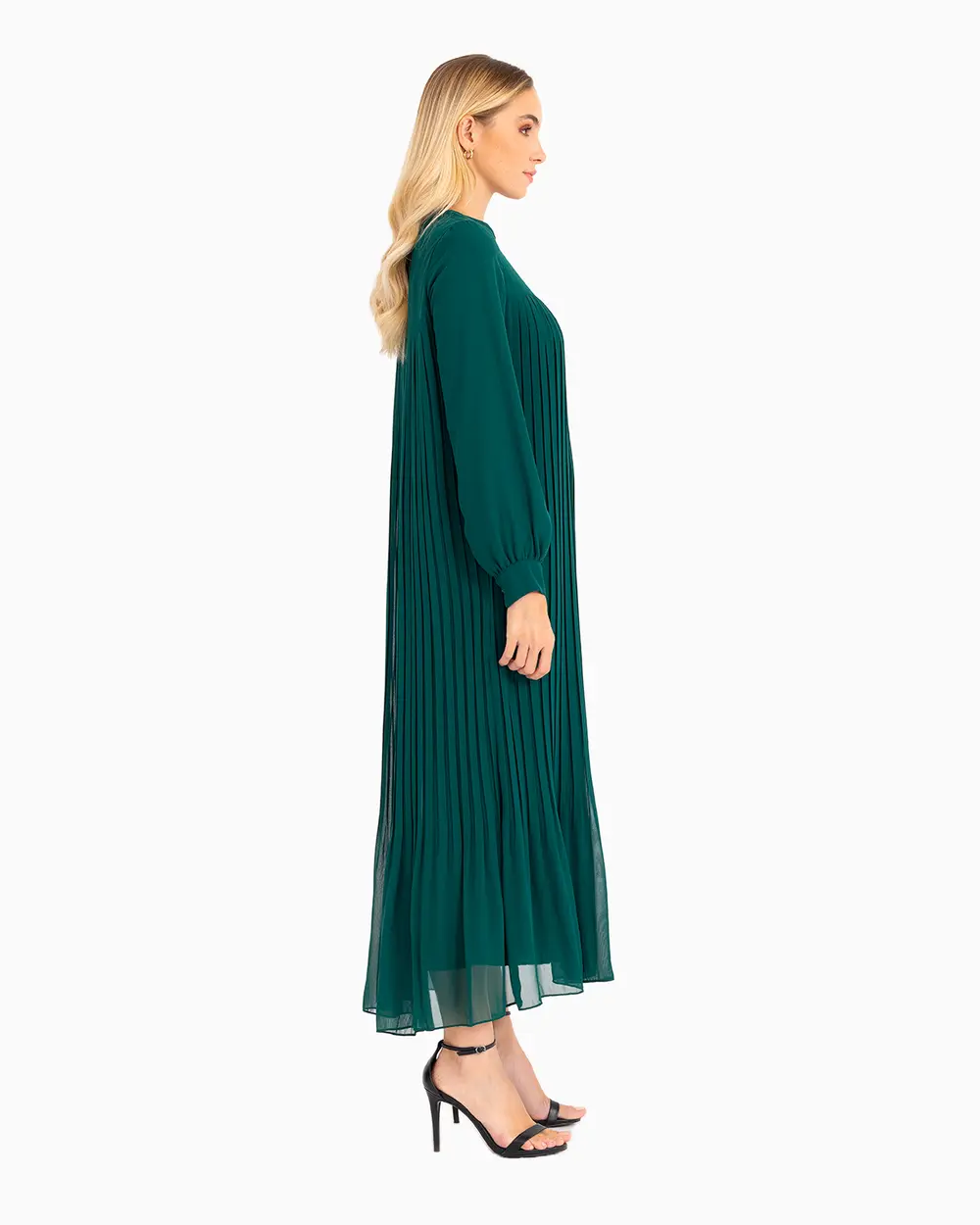 Lined Pleated Chiffon Dress - SecilStore