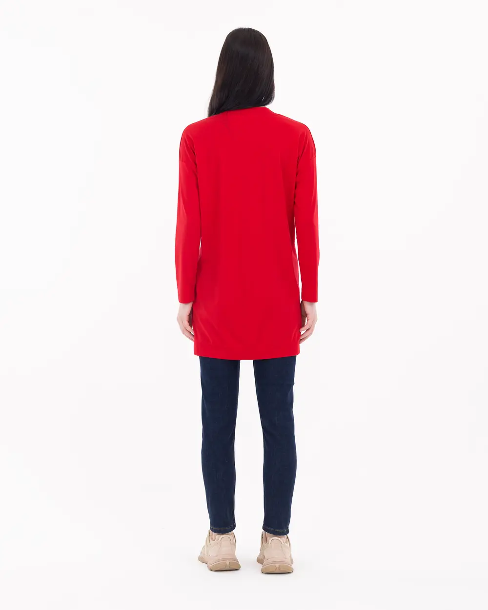 Round Neck Long Sleeve Basic Tunic