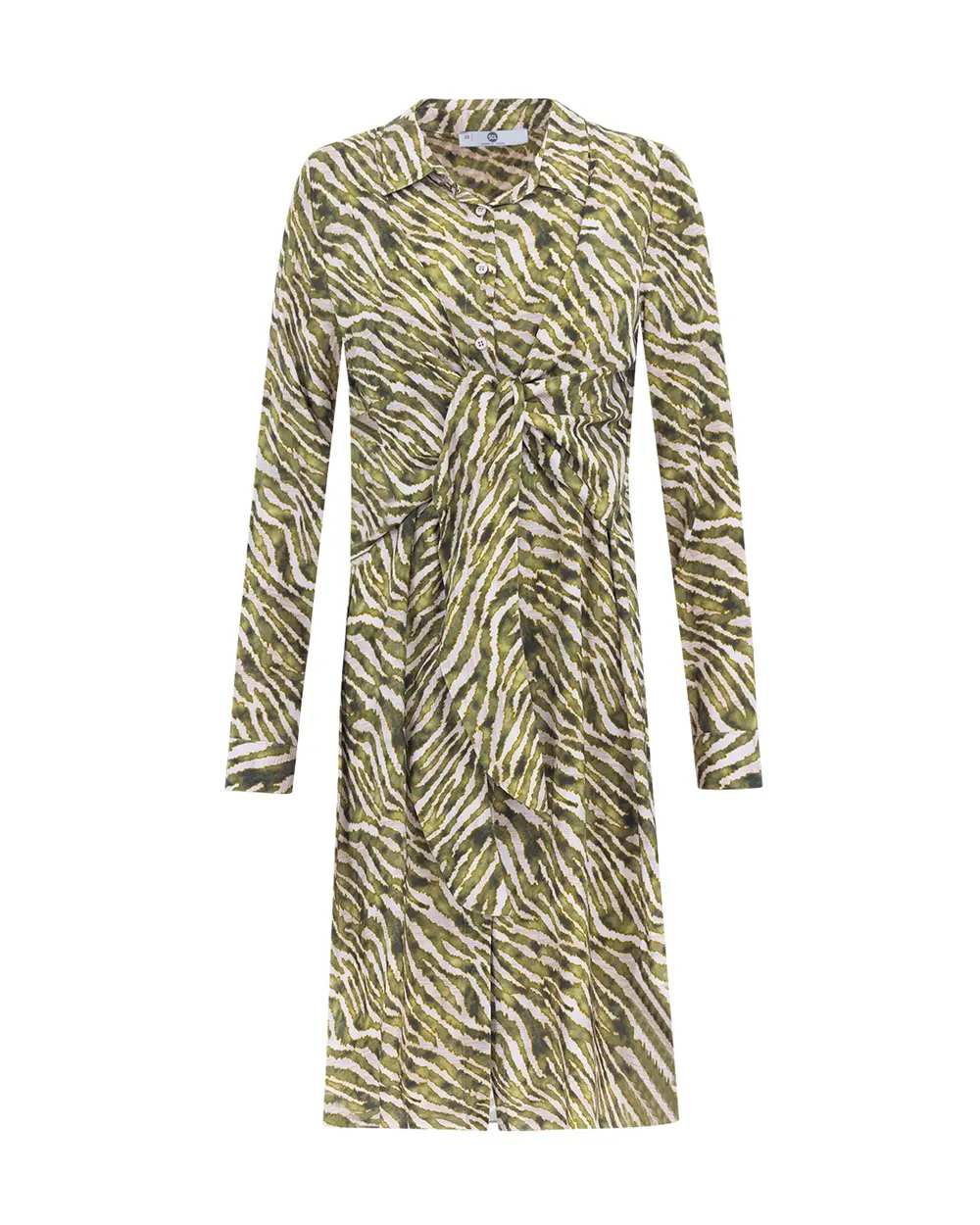 Zebra Pattern Tie Detailed Tunic