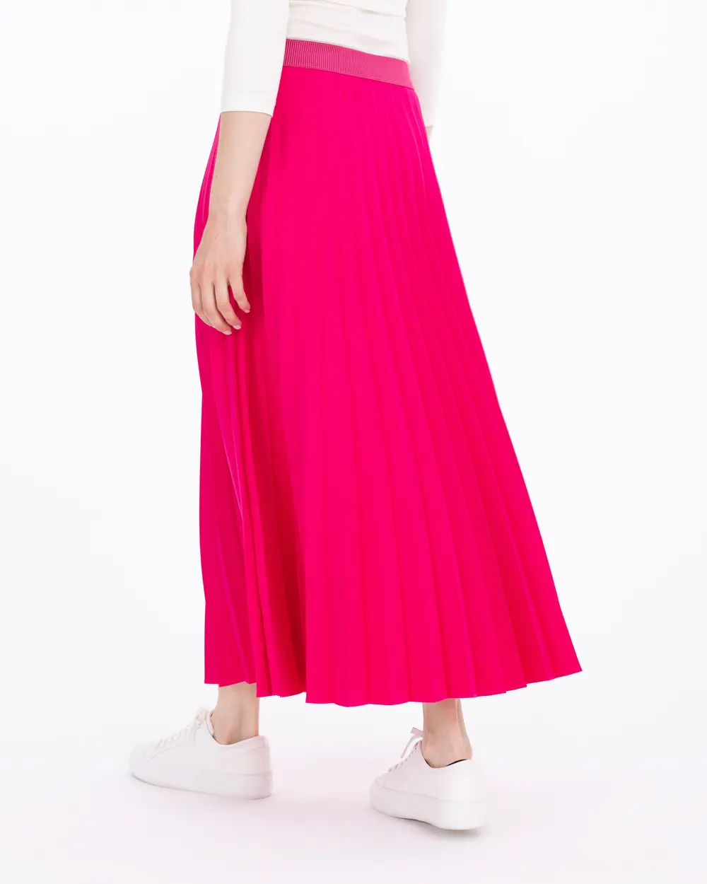 Pleated Full Length Skirt