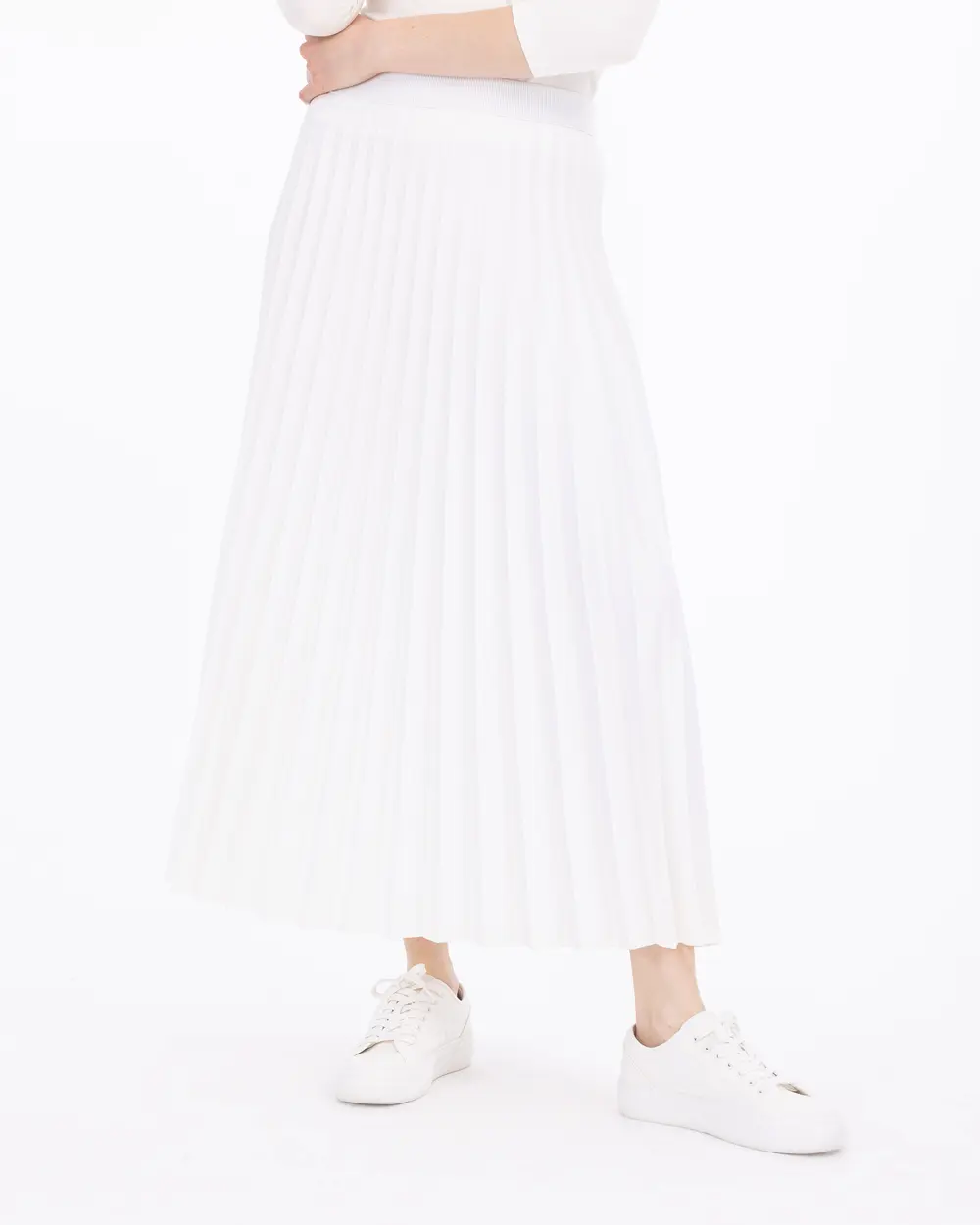 Pleated Full Length Skirt