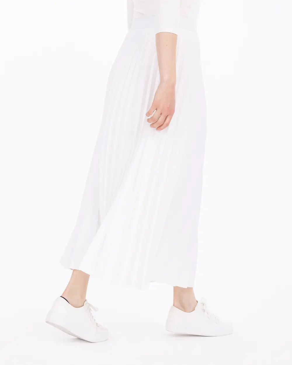 Pleated Full Length Skirt