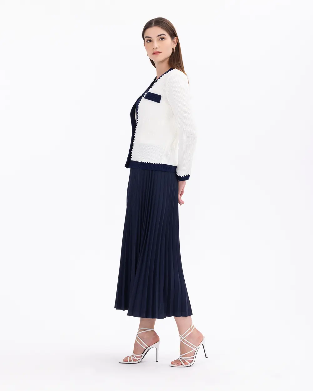 Pleated Full Length Skirt