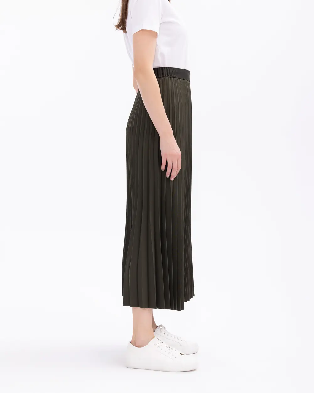 Pleated Full Length Skirt