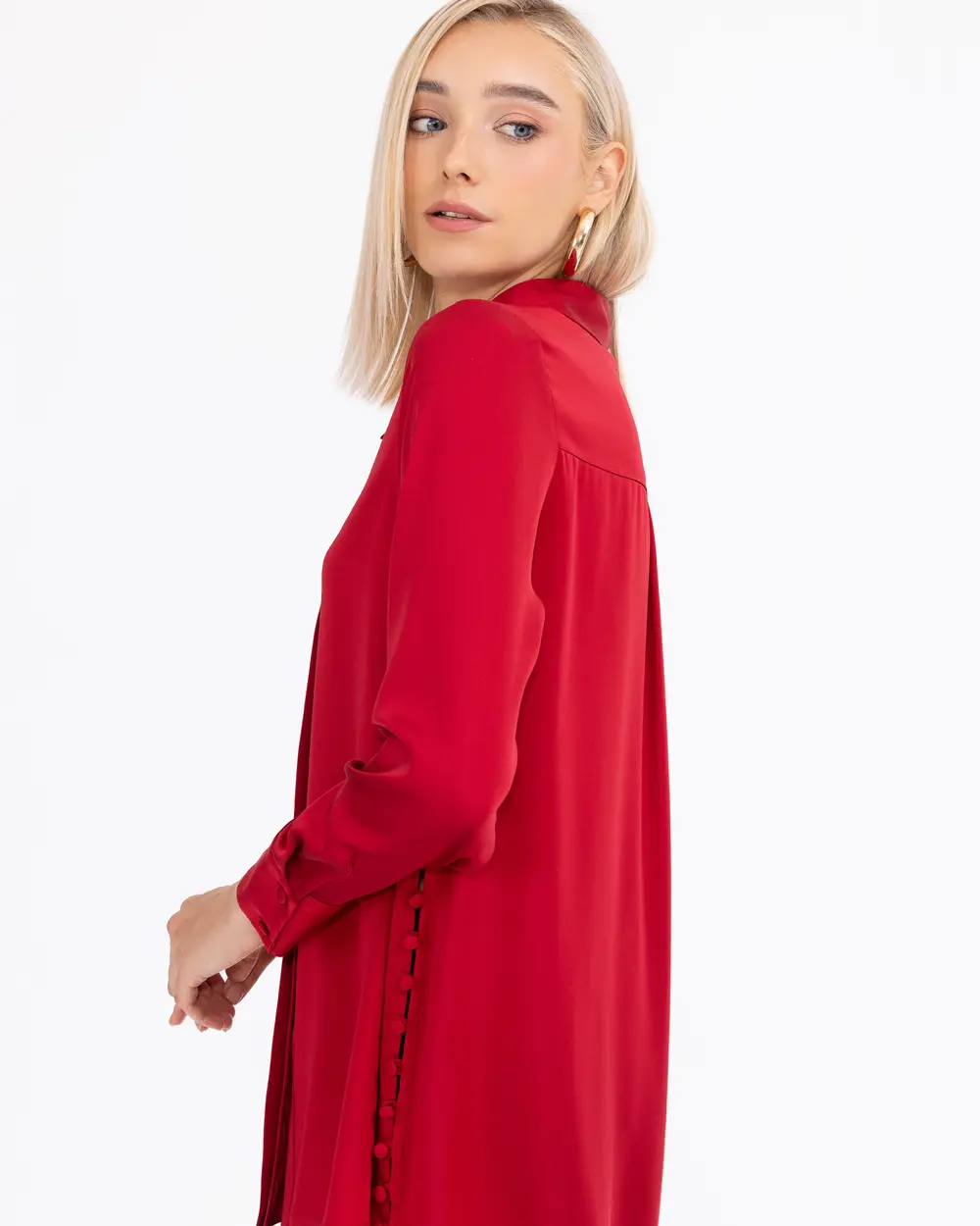 Button Detailed Long Sleeve Shirt