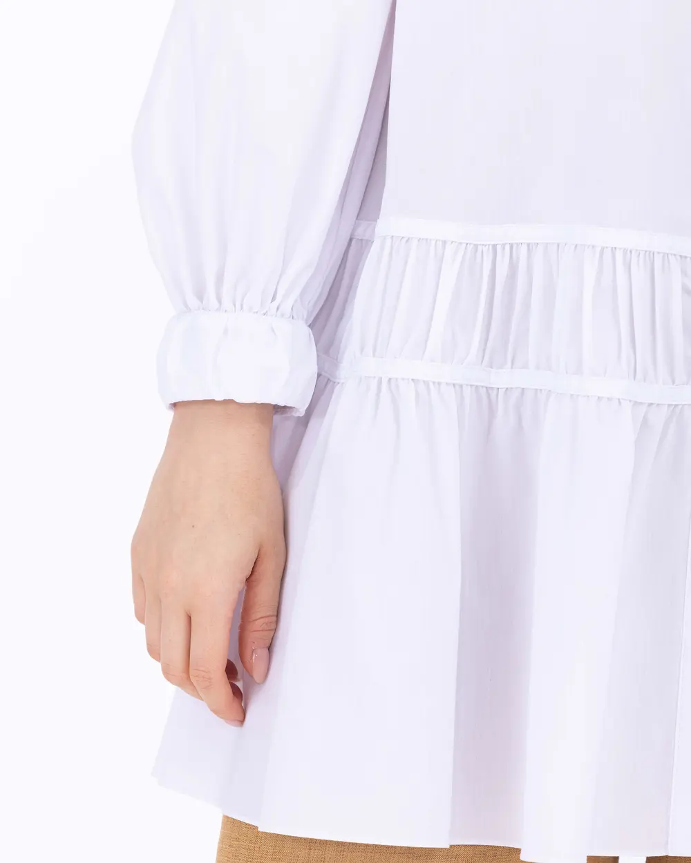 Gömlek Yaka Katlı Tunik