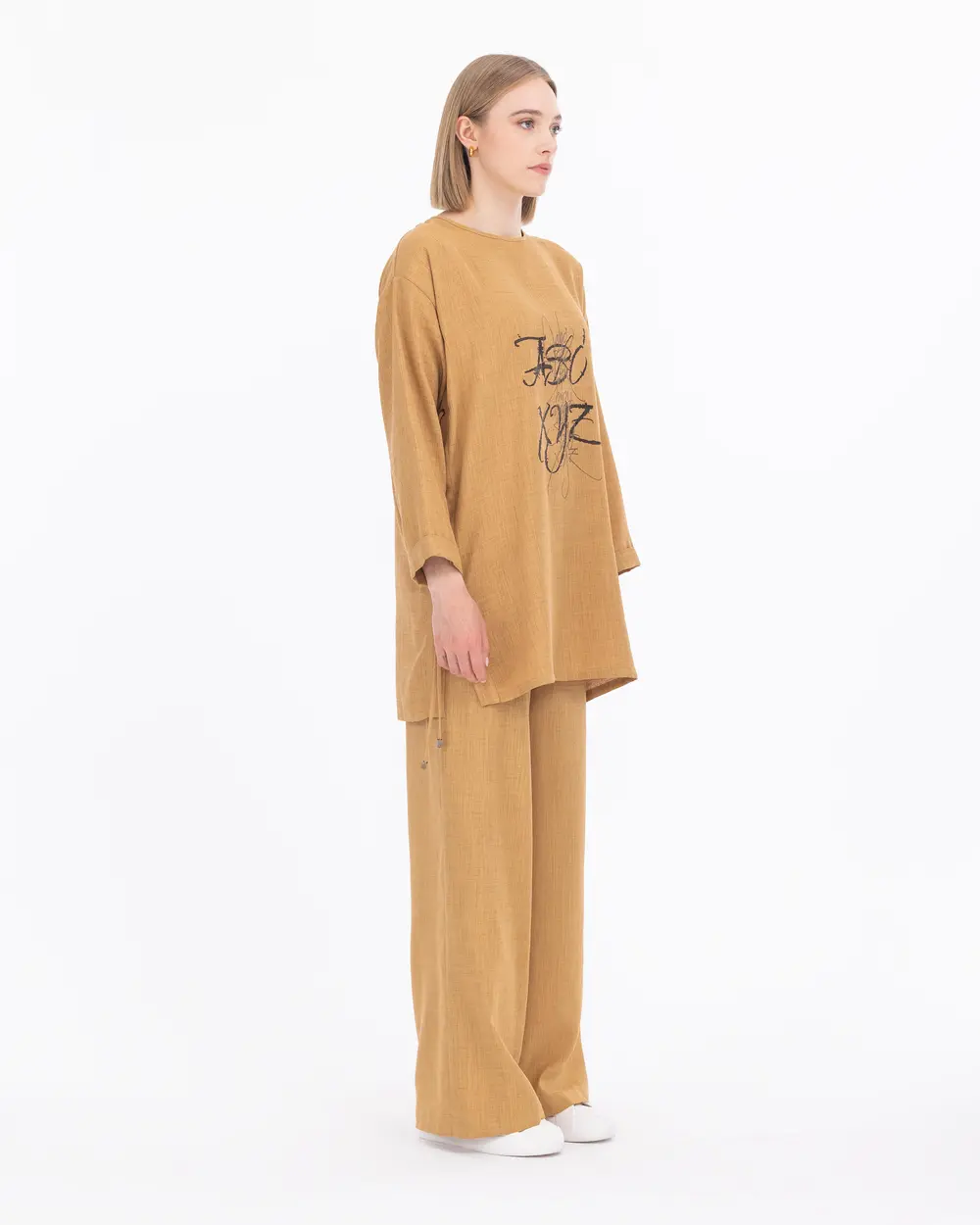 Düşük Kol Baskılı Tunik