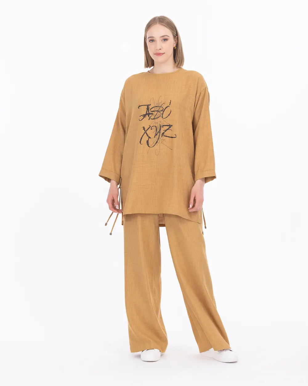 Düşük Kol Baskılı Tunik