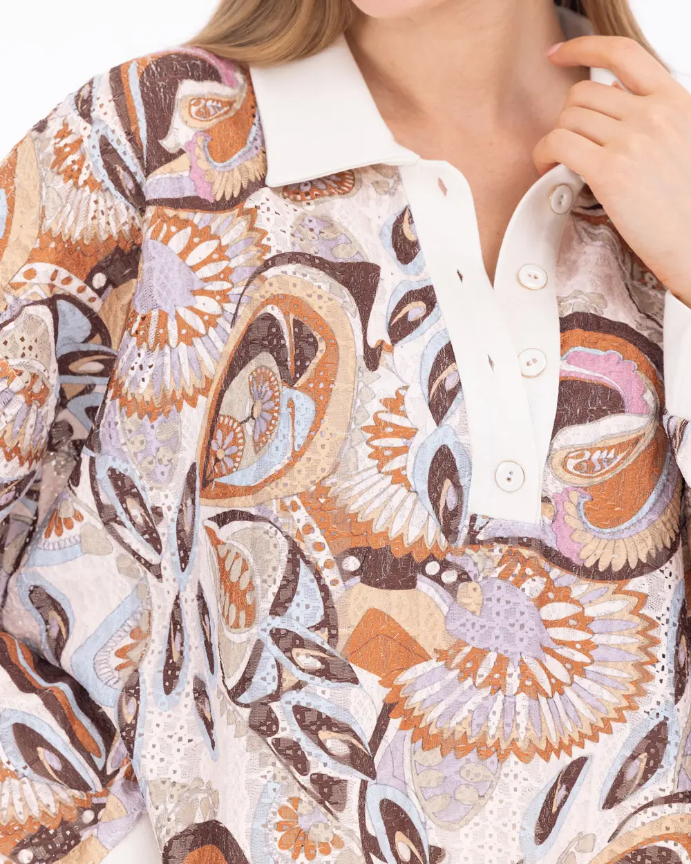 Rahat Kesim Gömlek Yaka Yırtmaçlı Tunik