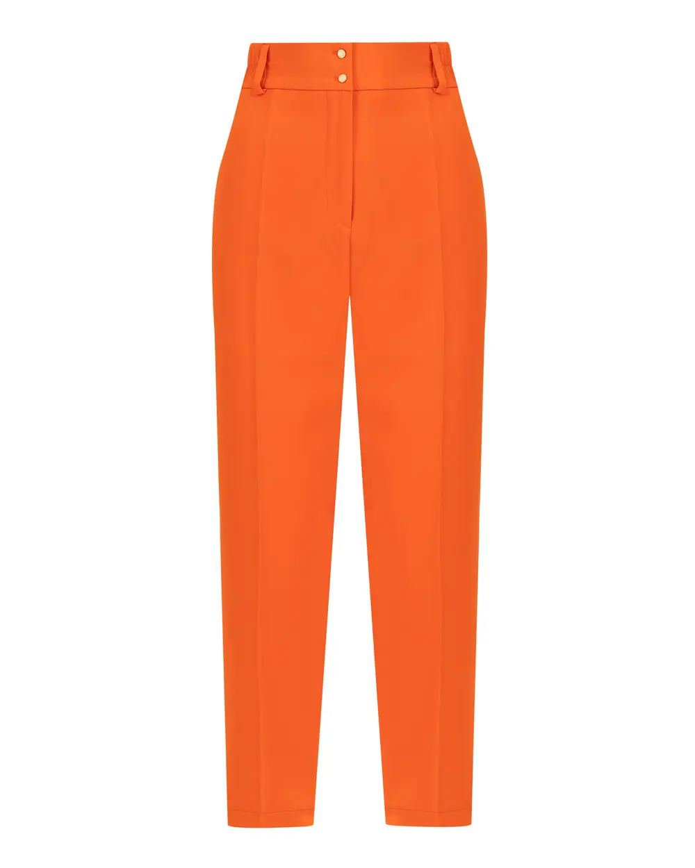 Half Elastic Waist Carrot Cut Ankle Length Trousers