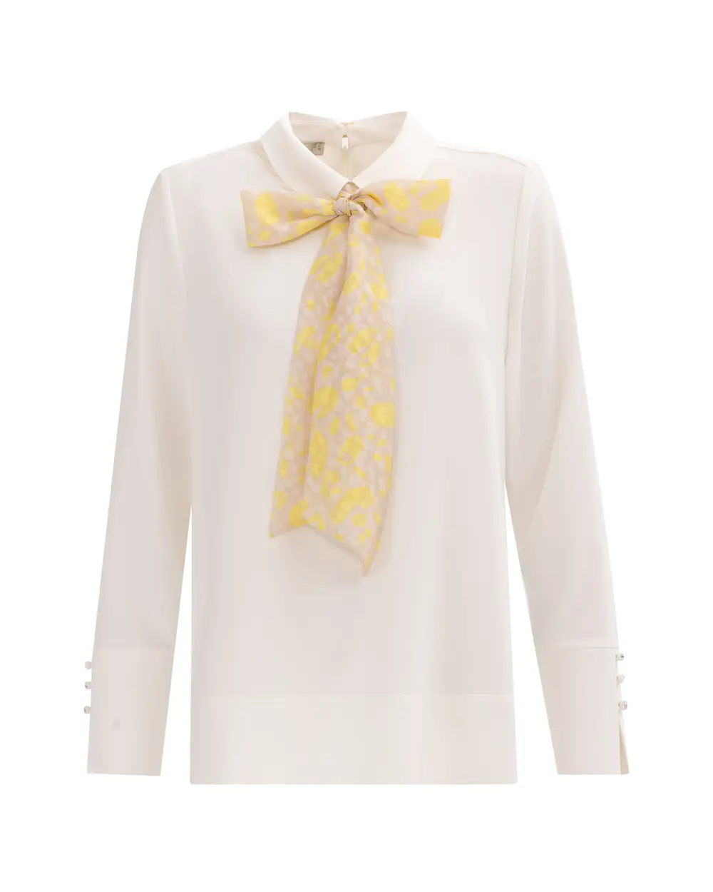 Shirt Collar Blouse with Tie Detail