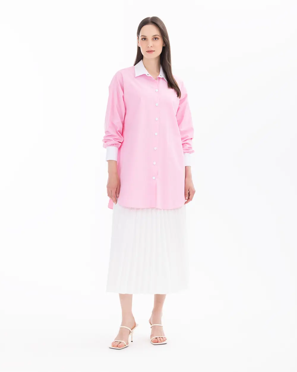 Low Sleeve Relaxed Fit Shirt with Stones