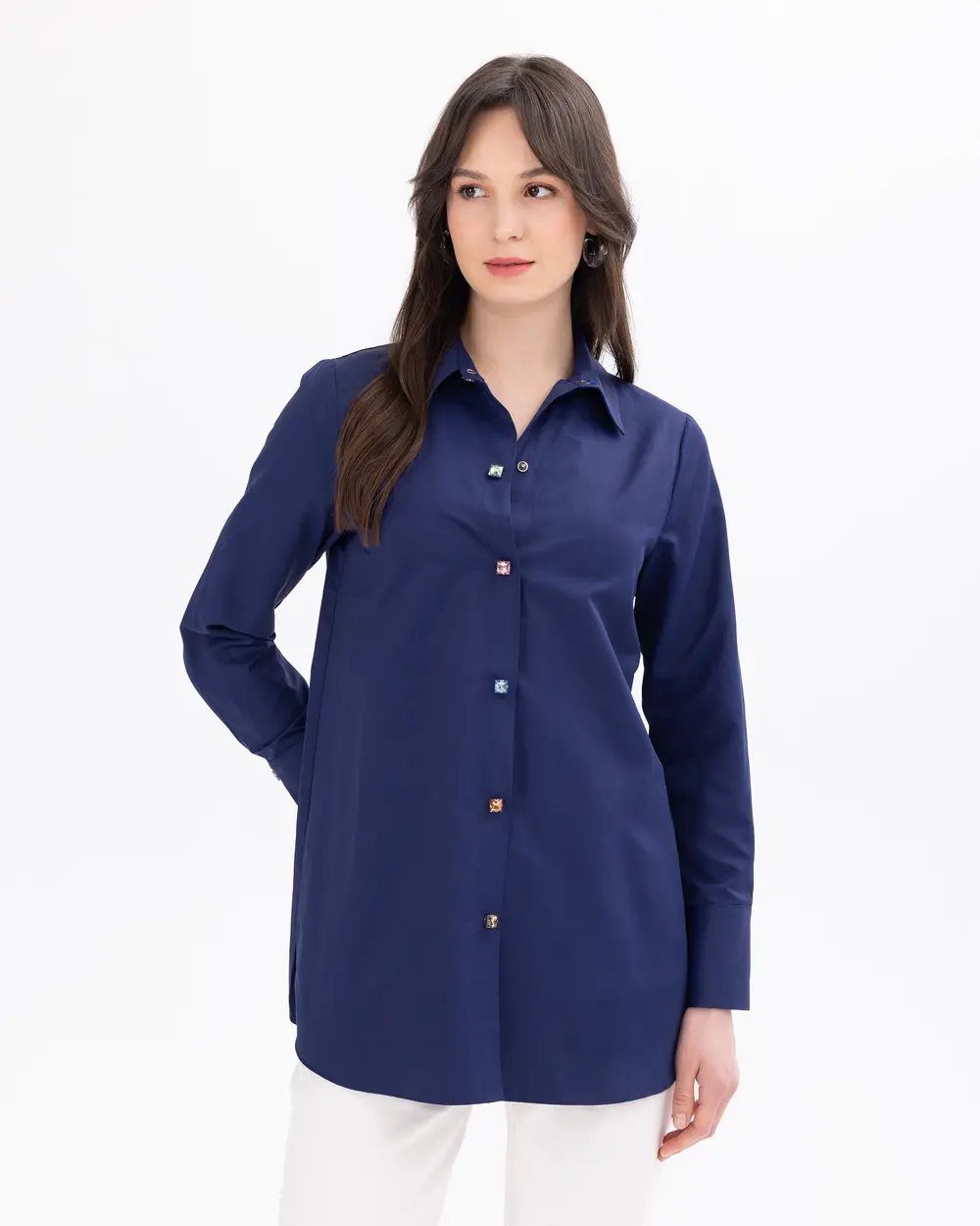 Classic Cut Shirt with Snap Buttons