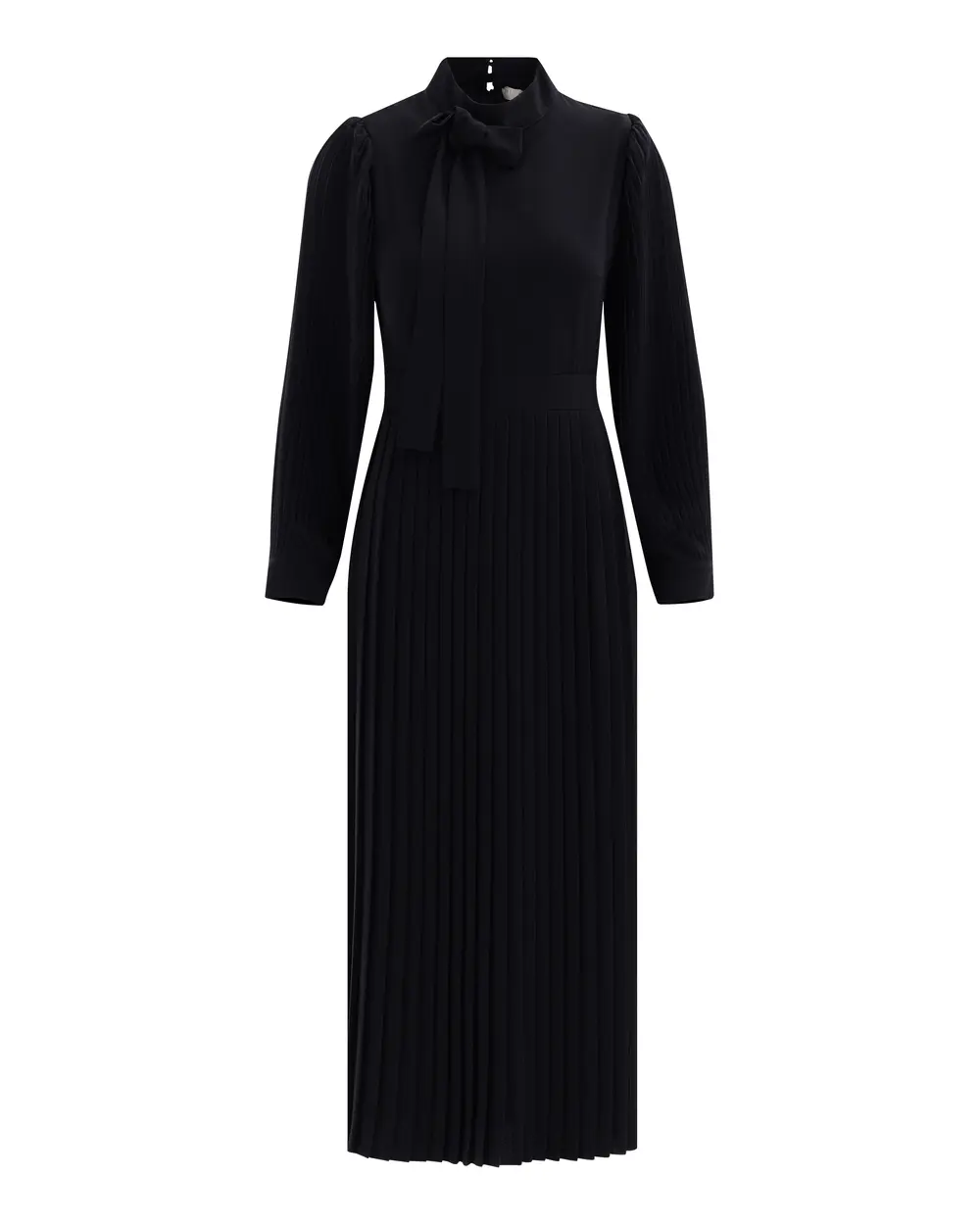 Pleated Dress with Tie Detail