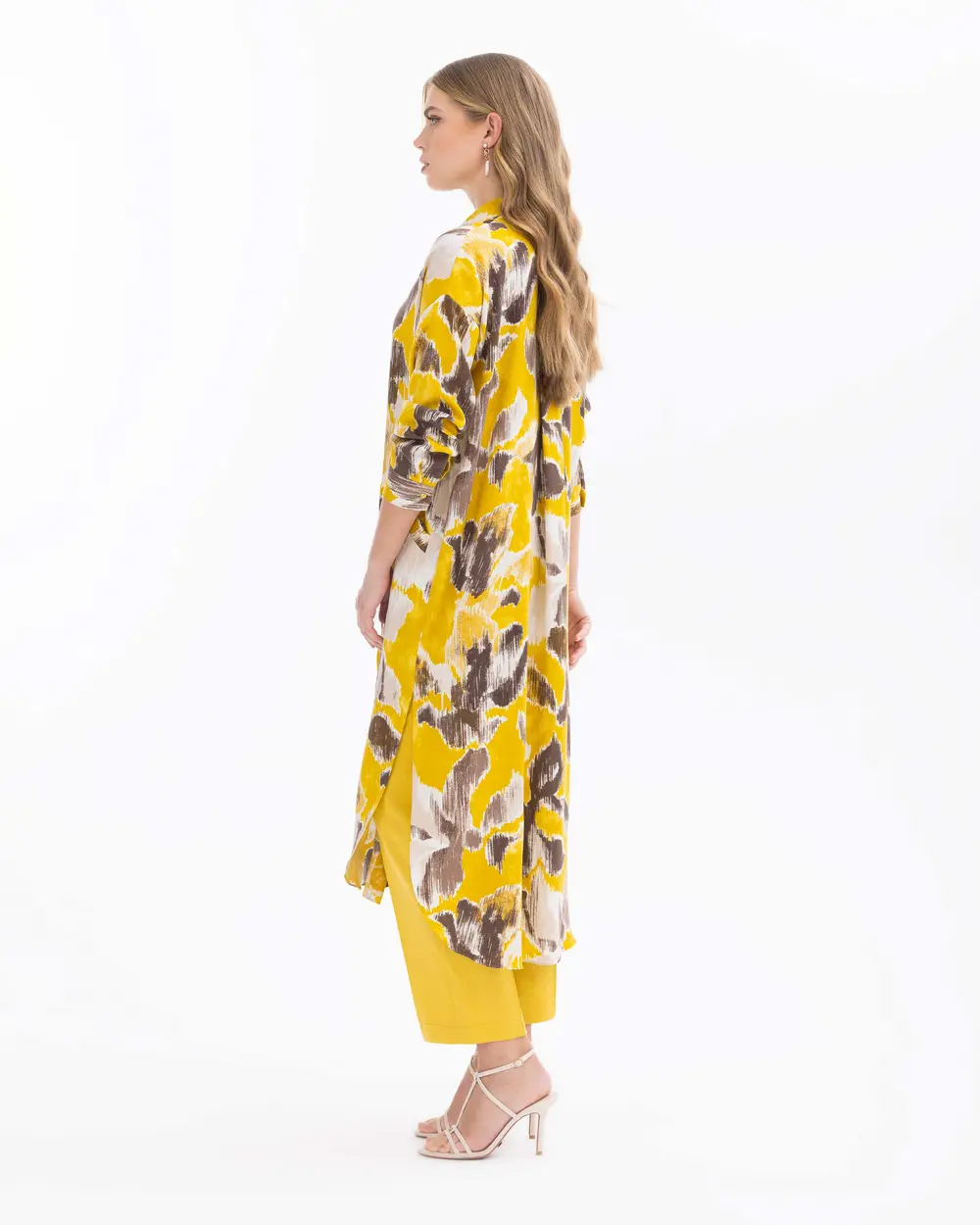 Floral Patterned Tunic with Slit Detail