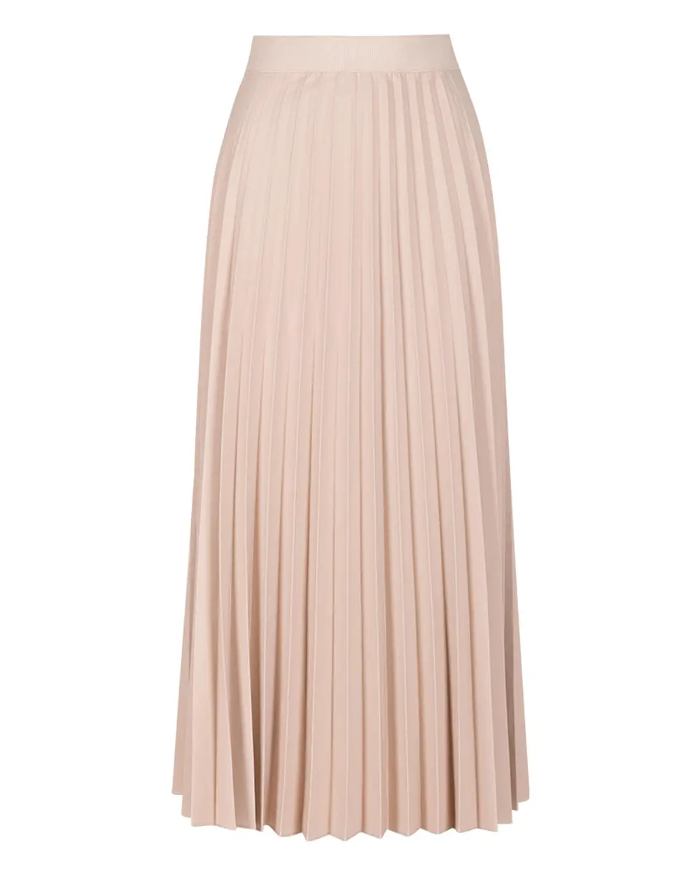 Pleated Elastic Waist Skirt