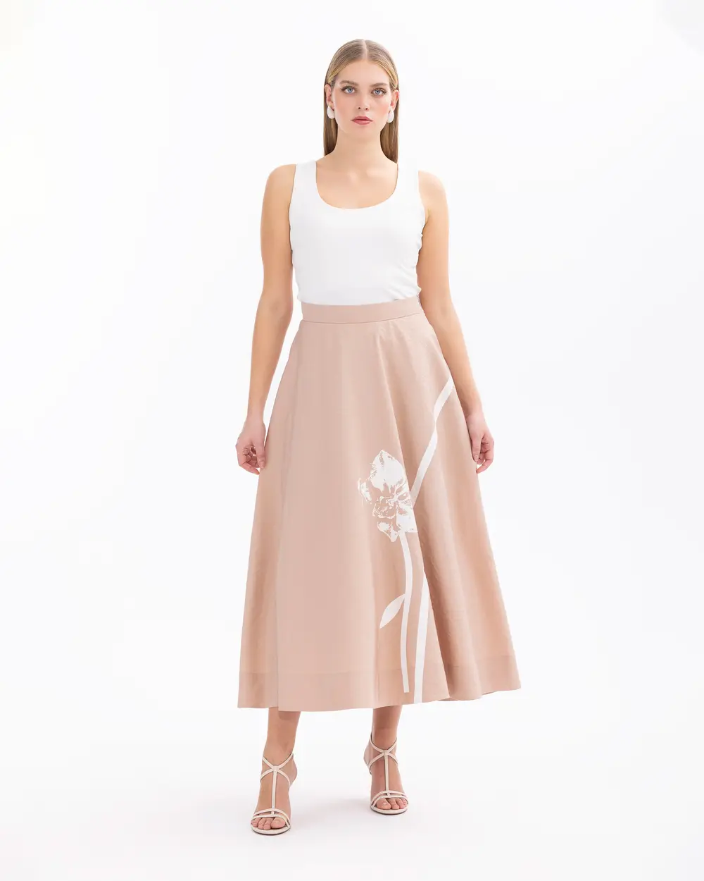 Maxi Length Zippered Skirt with Pocket Detail