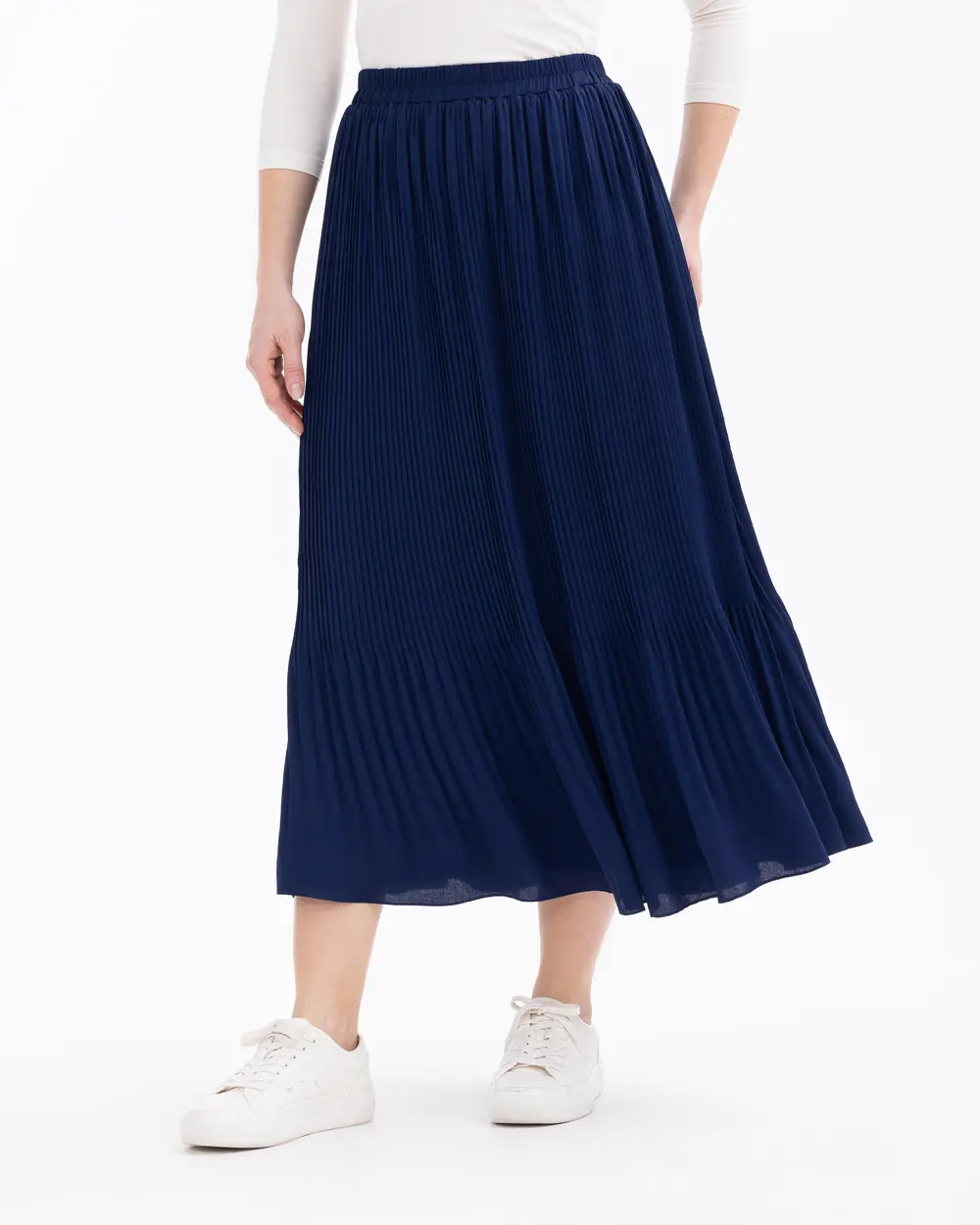 Pleated Maxi Length Skirt