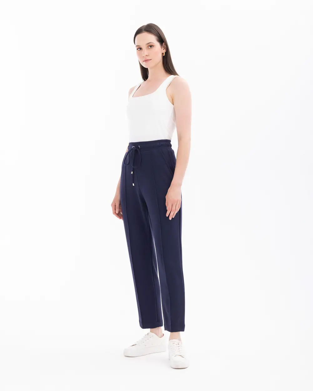 Elastic Waist Sweatpants with Pockets