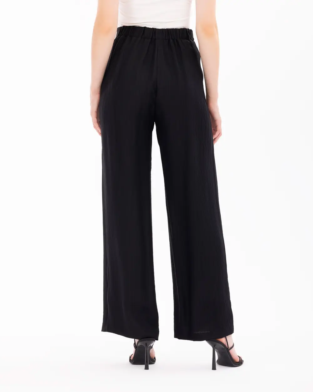 Wide Leg Pants with Button Detail