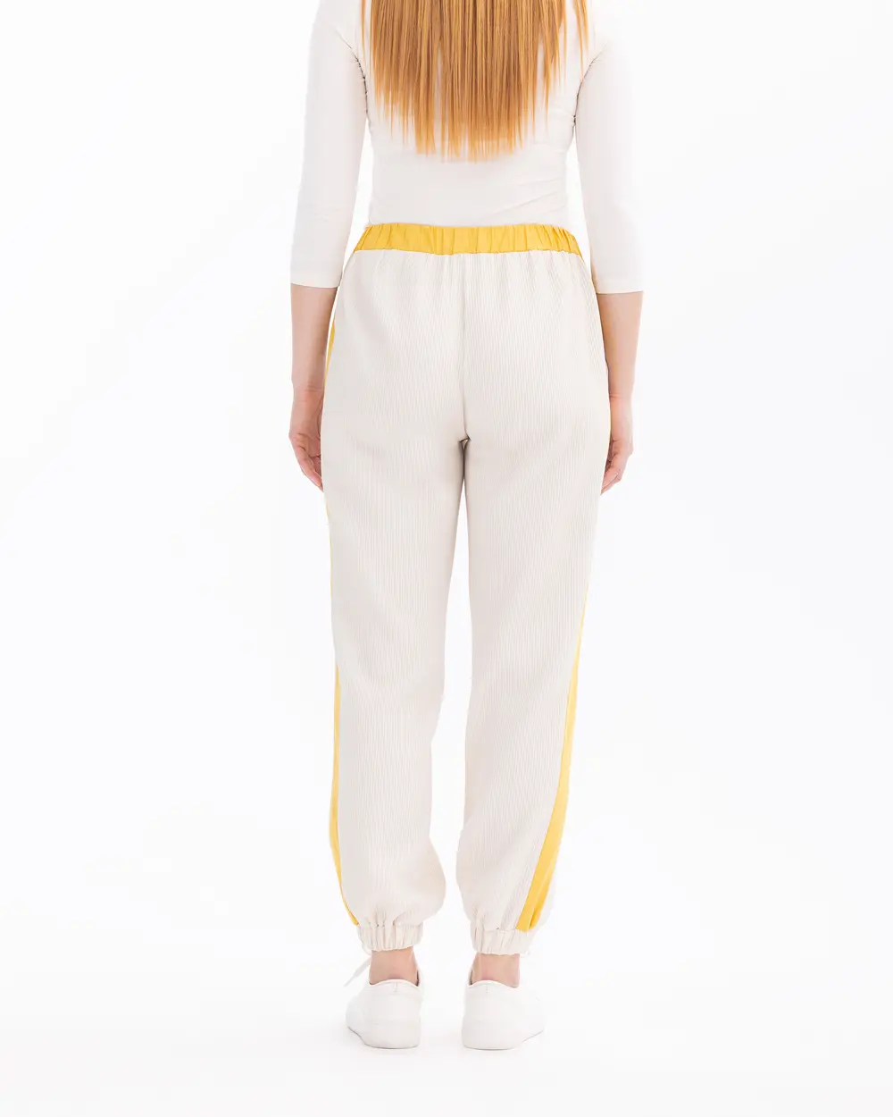 Ankle Length Pants with Elastic Waist Pockets