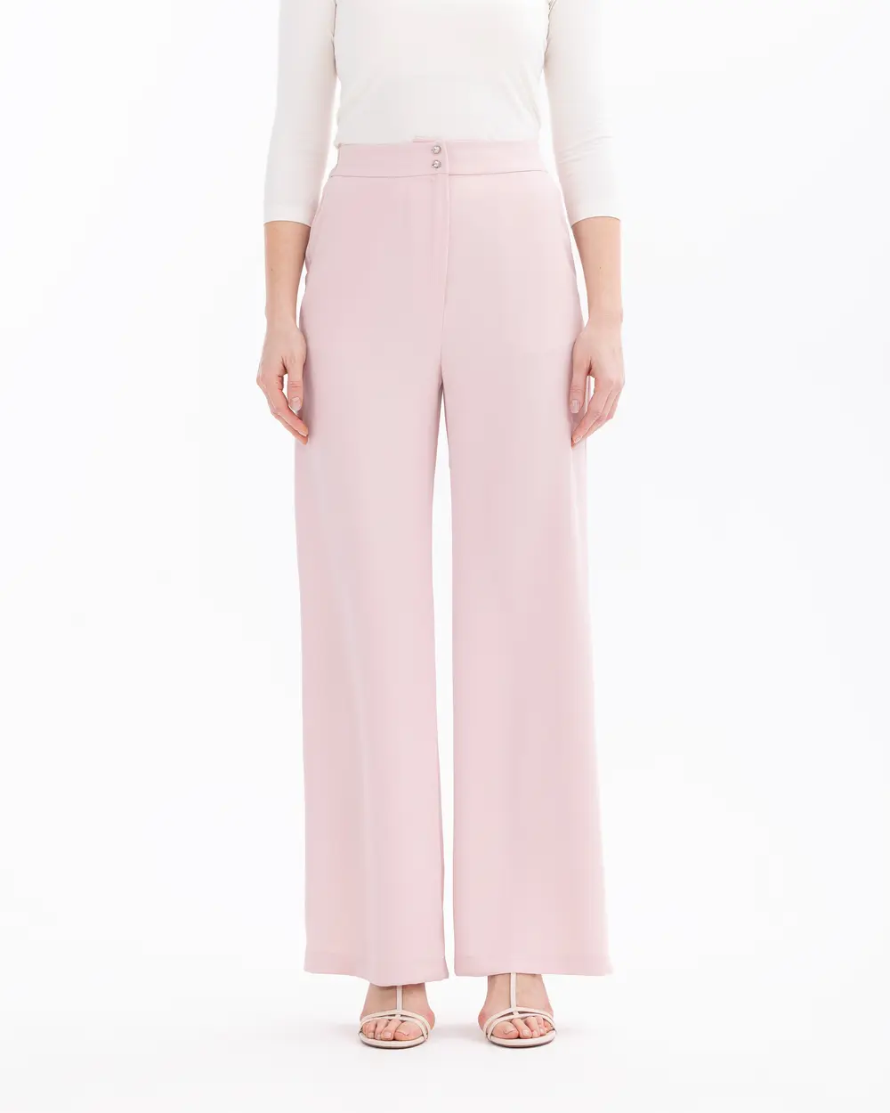 Buttoned Maxi Length Pants