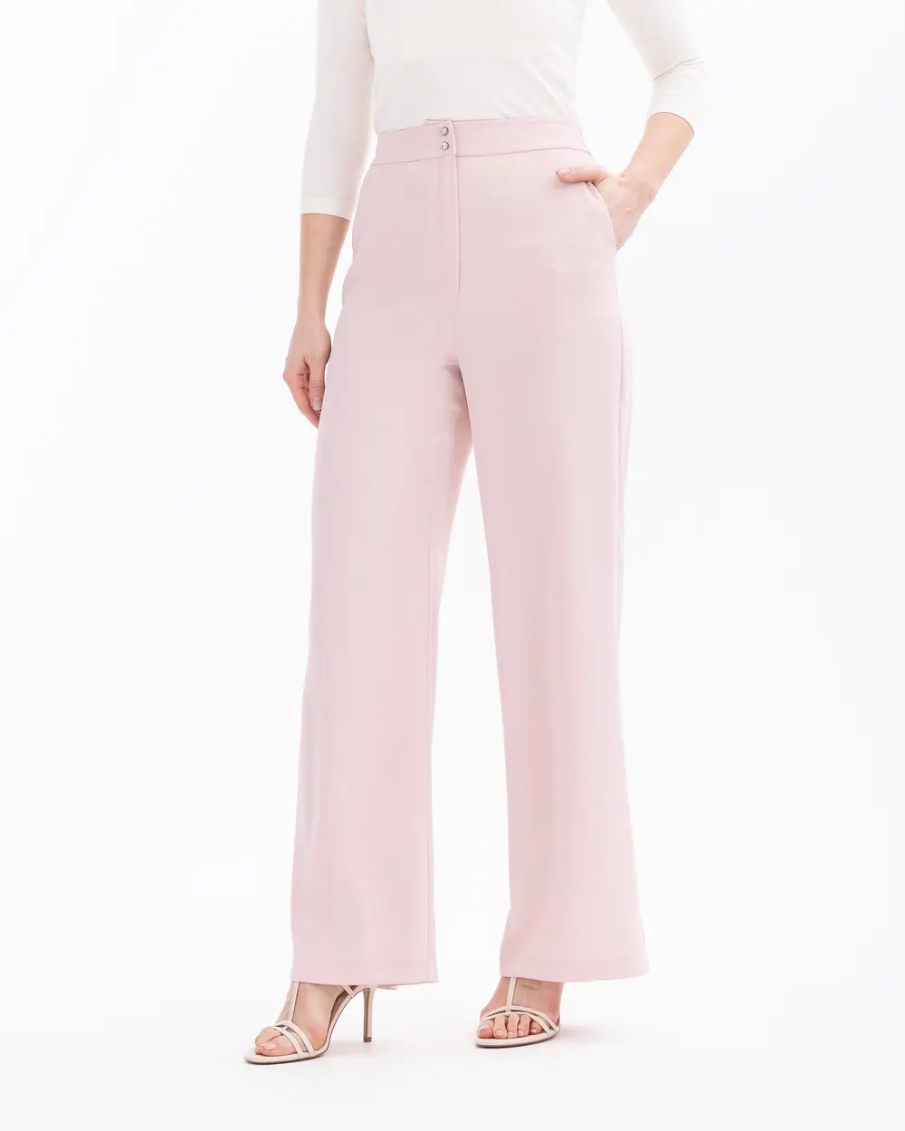 Buttoned Maxi Length Pants