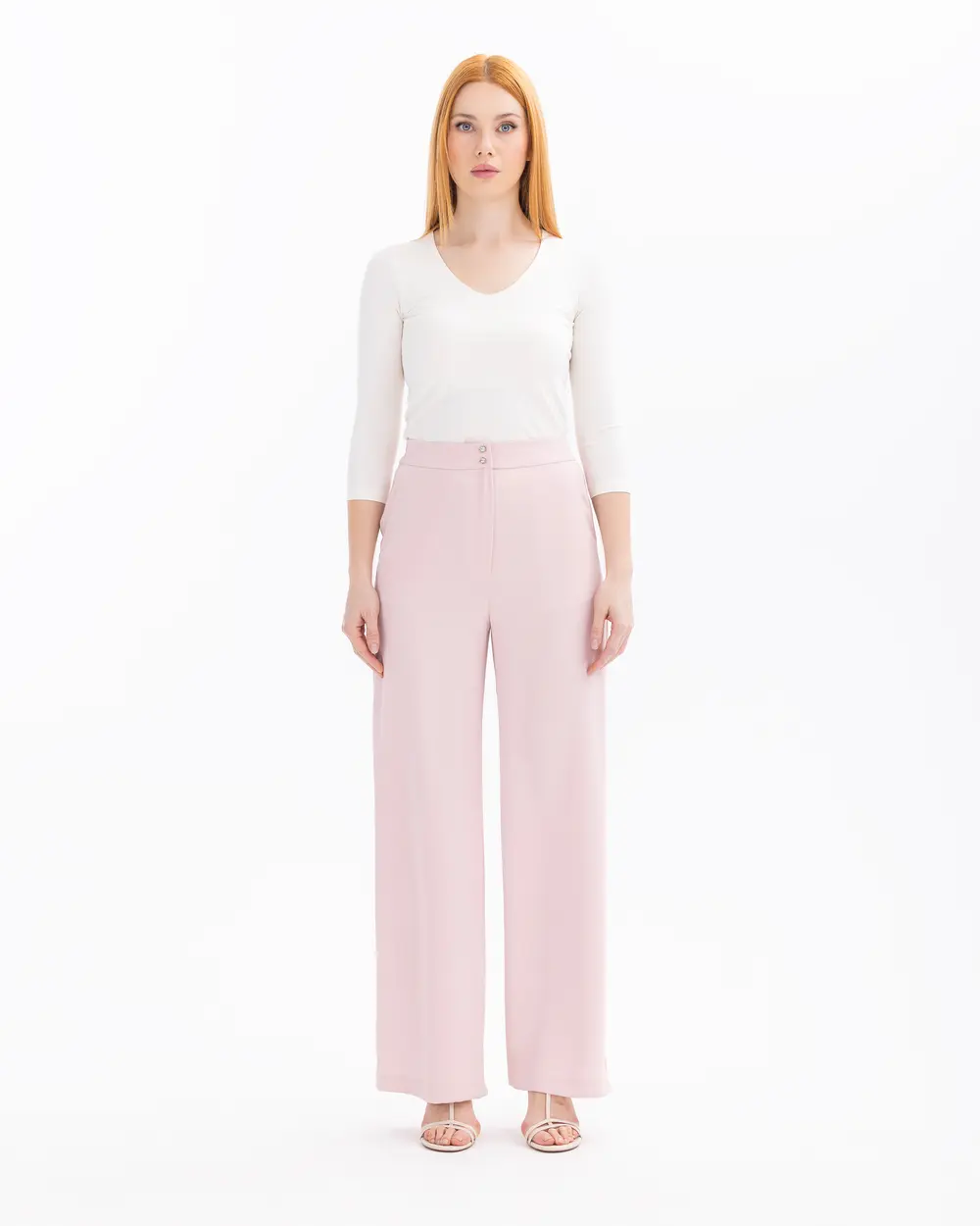 Buttoned Maxi Length Pants