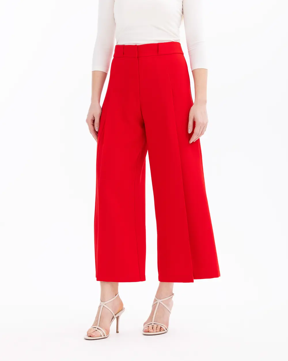 Belted Ankle Length Pants