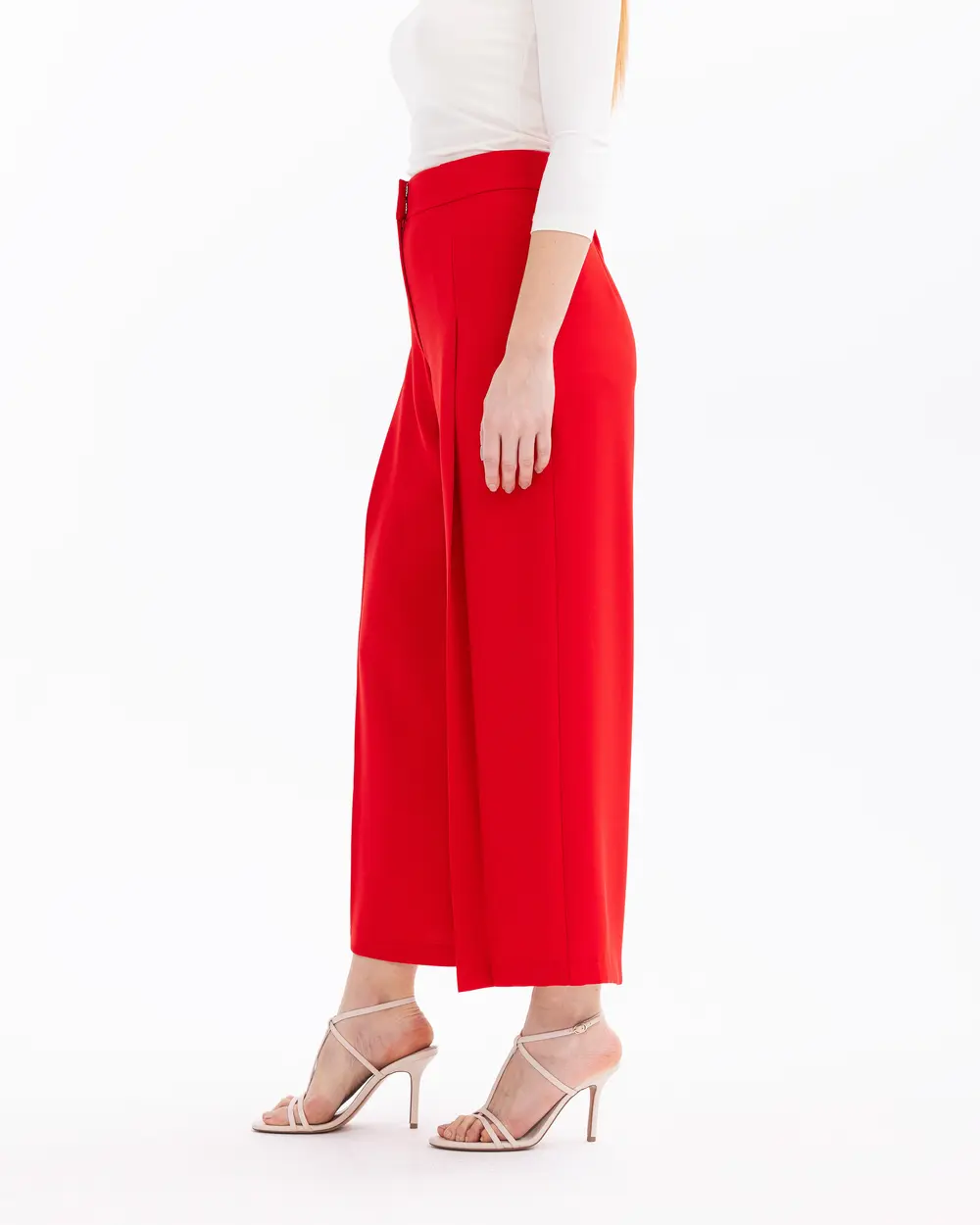 Belted Ankle Length Pants