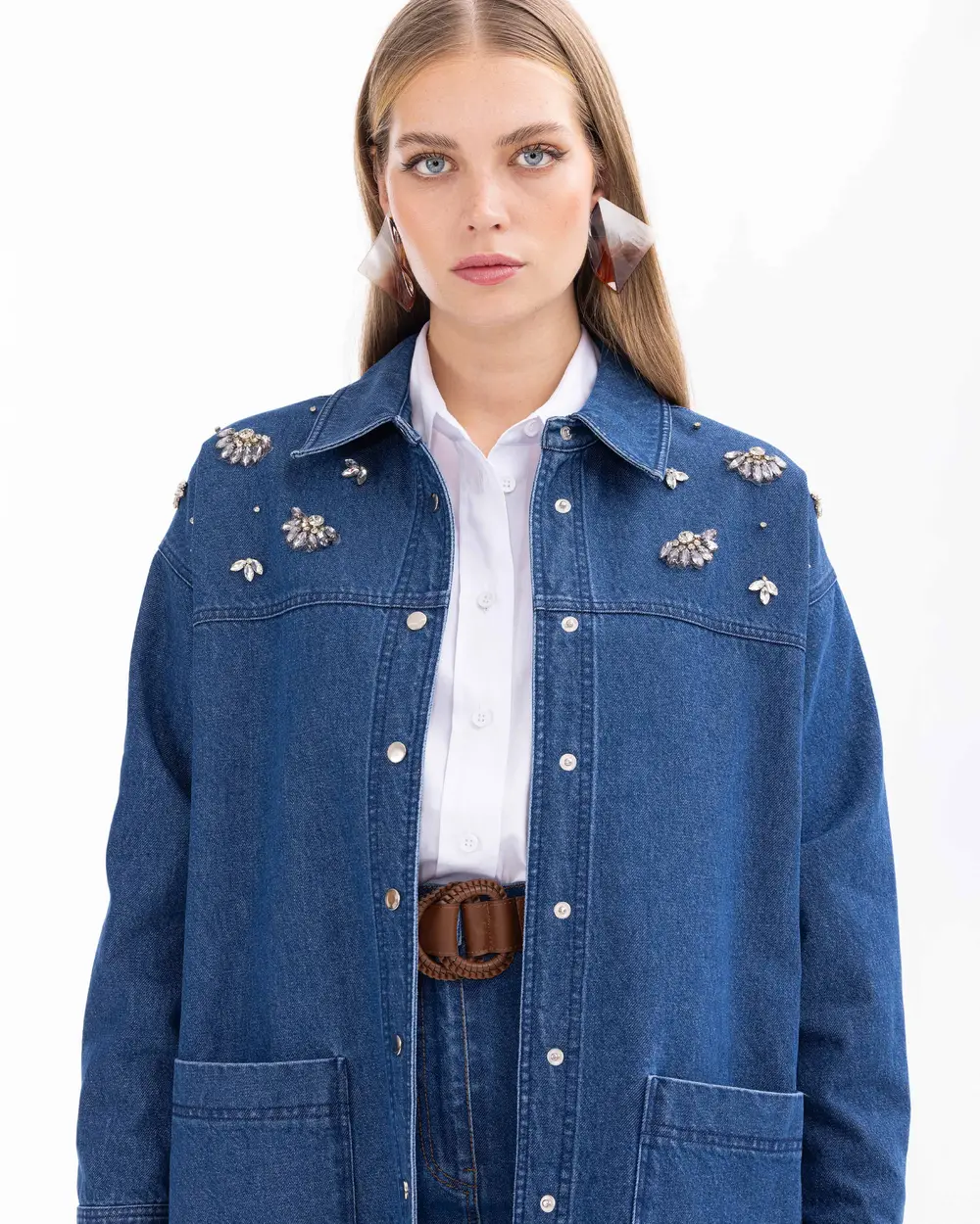 Jean Jacket with Stone Pocket Detail