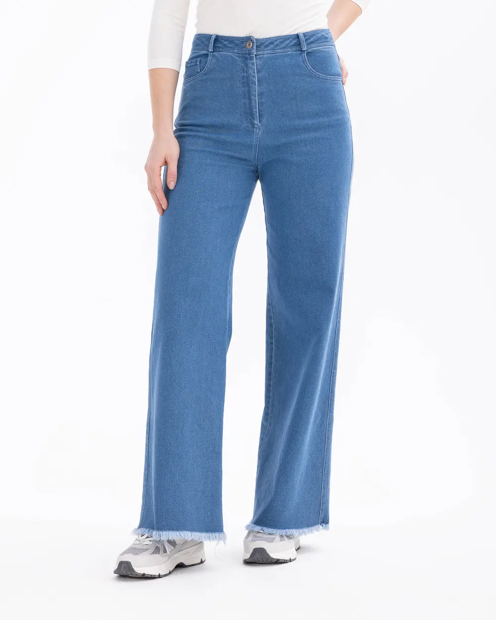 High Waist Wide Leg Jean Pants