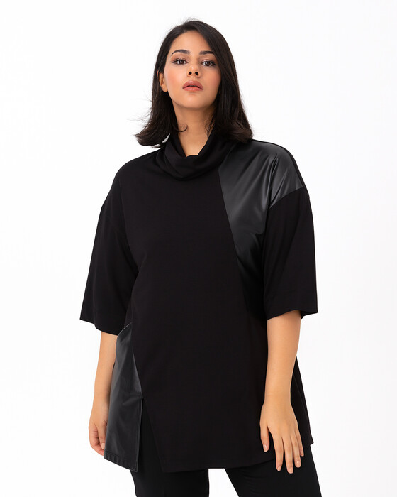 Büyük Beden Yarım Kollu Sweatshırt