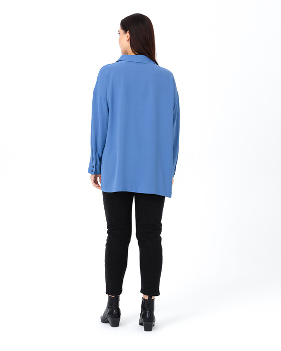 Büyük Beden Cep Detaylı Gömlek