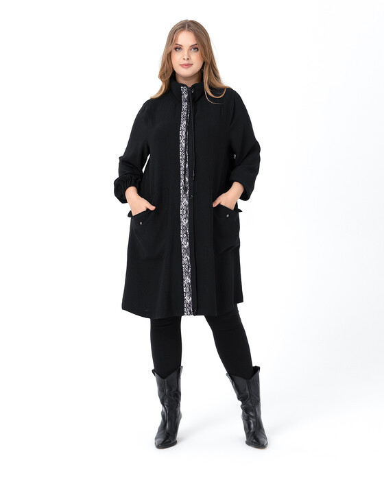 GALAXI PLUS SIZE LARGE POCKET ZIPPER JACKET