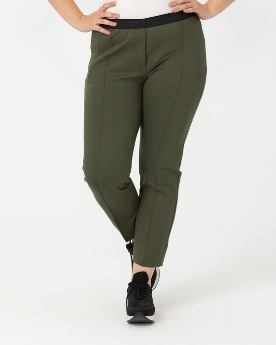 GALAXI PLUS SIZE LONG PANTS WITH STITCH DETAIL