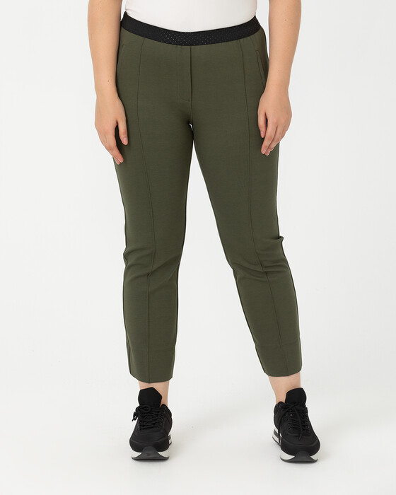 GALAXI PLUS SIZE LONG PANTS WITH STITCH DETAIL