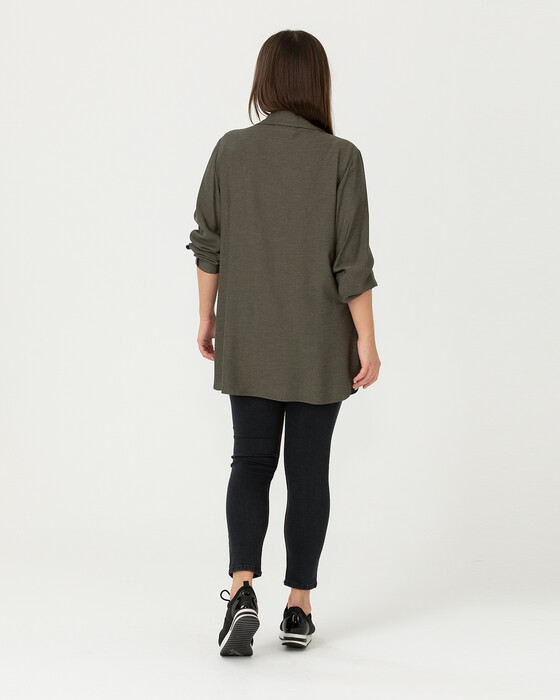 PLUS SIZE GEM DETAILED SHIRT