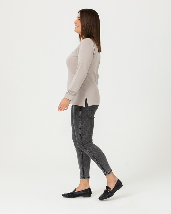 Büyük Beden Taşlı Bluz