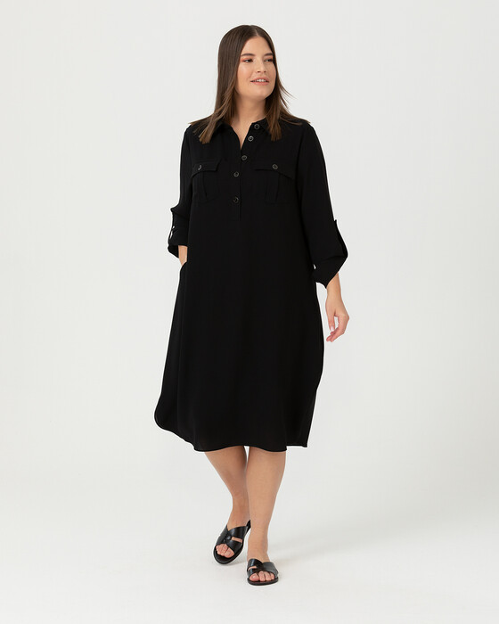 Büyük Beden Midi Boy Elbise