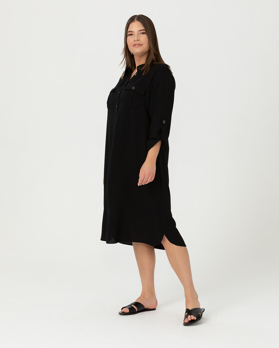 Büyük Beden Midi Boy Elbise