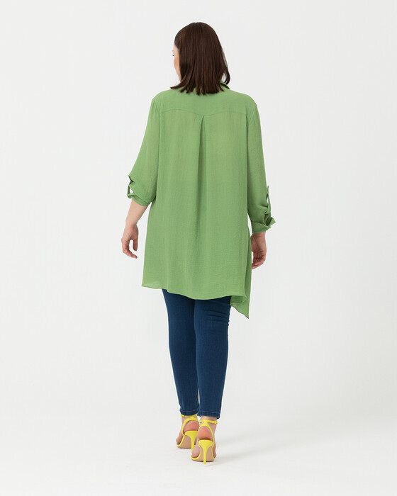 Büyük Beden Asimetrik Kesim Tunik