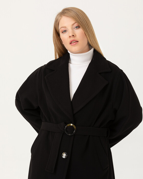 PLUS-SIZE TOPCOAT WITH BELT