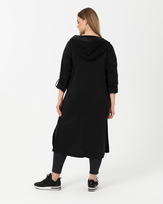 Büyük Beden Kapüşonlu Kap