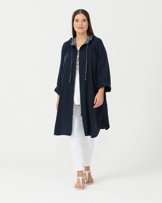 Büyük Beden Kapüşonlu Kap