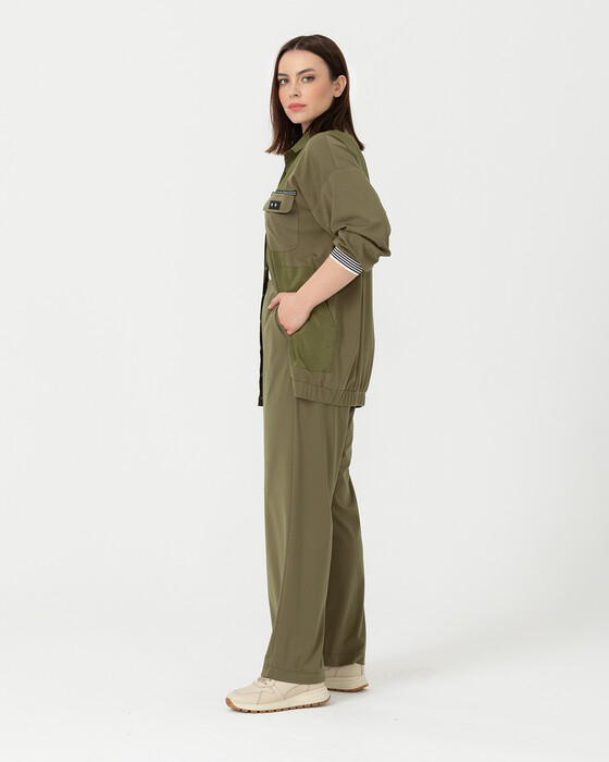 PLUS SIZE FABRIC TRANSITION JACKET