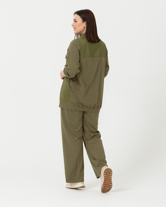 PLUS SIZE FABRIC TRANSITION JACKET