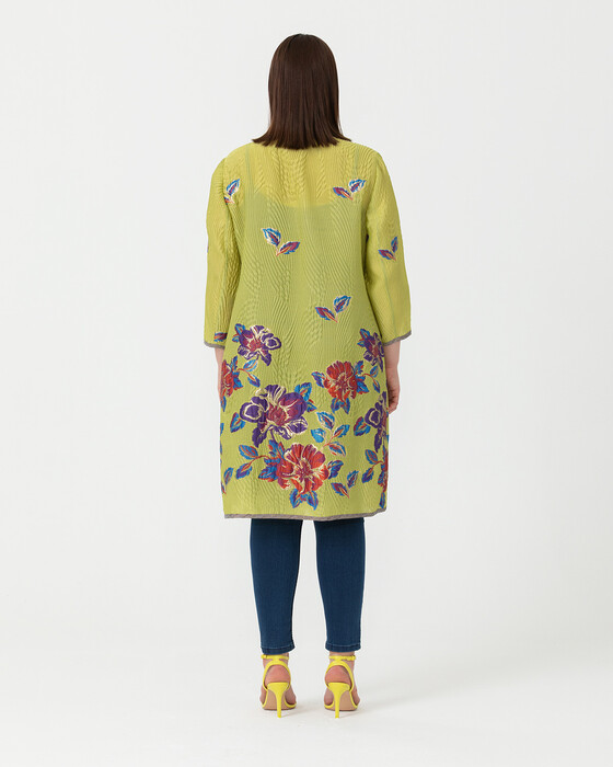 Büyük Beden Desenli Renkli Ceket